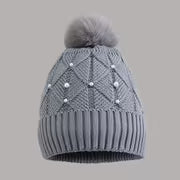 Women'S Plush Hat with Pearl Additions — view 4