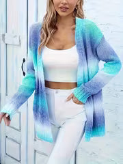 2026 Soft and Plush Women's Casual Loose Cardigan, Mahogany Wool Long-Sleeve Tie-Dye Soft Outerwear, Stylish and — view 1