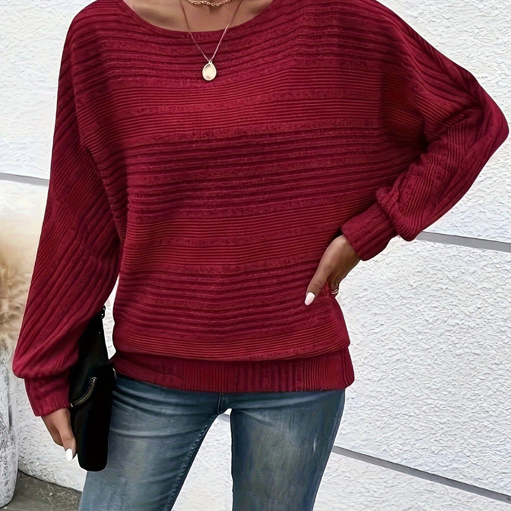 Women' Oversized Batwing Sleeve Sweater - Oversized Lazy