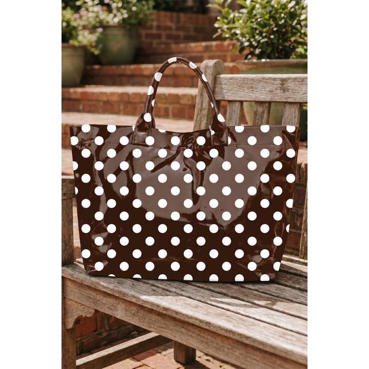 Cowboy Western Pattern Vinyl Glossy Tote Bag