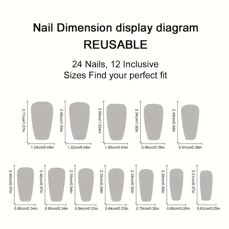 Press-On Nail Patches, Mid-Long Style Nails, Purple Ombre Universe Star Polka Dot Nude Nail Patches, New Year Style Nails, Spring Summer Fashion Nail Stickers, Removable 24pcs Nail Patches