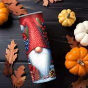 20oz Christmas Gnome Insulated Water Bottle with Straw and Lid, Double Wall Stainless Steel Tumbler, Hand Wash — view 7