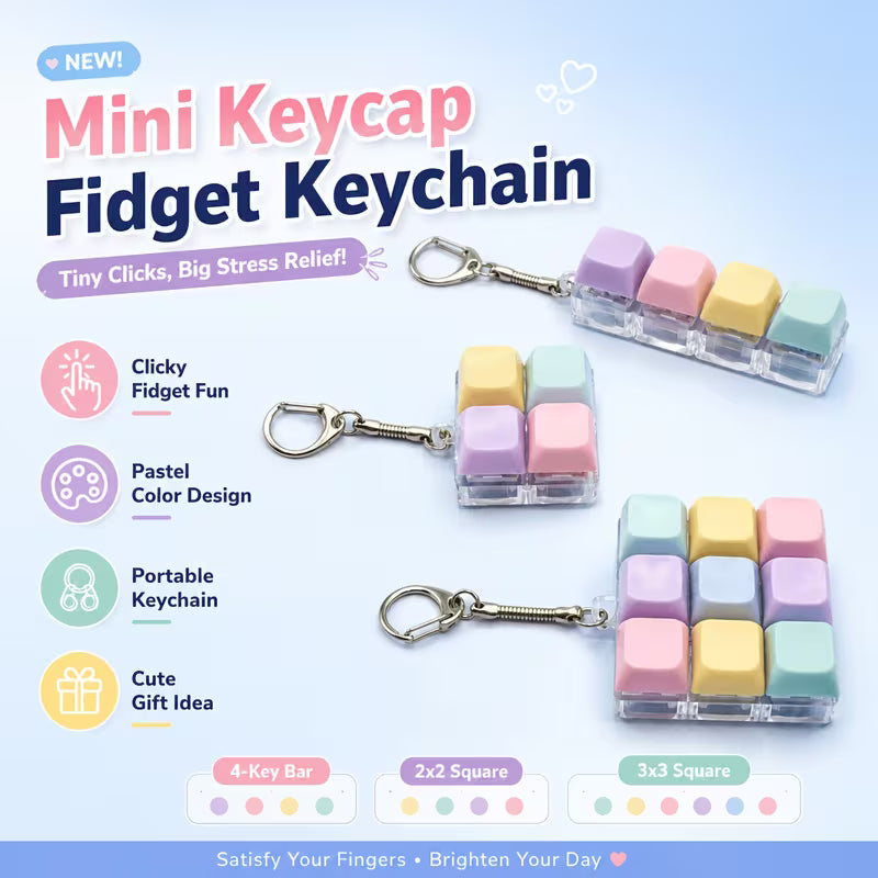 1 Macaron Button Toy, Portable Button Keychain Pendant, Random Style Mini Desktop Decompression Toy, Suitable — view 12