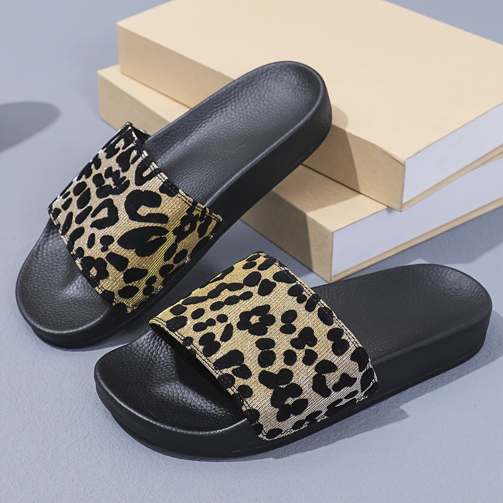 Ladies' Slip-On with a Stylish Leopard Print Design, Featuring a Non-Slip And Durable Sole, Perfect for Any Outfit., Women Shoes