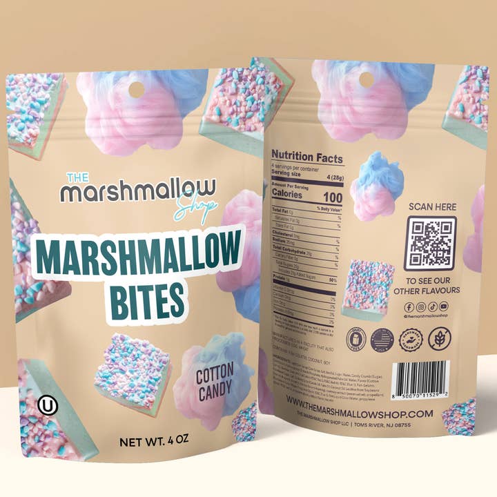 Cotton Candy Marshmallow Bites