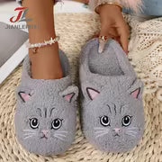 Fashionable New Cat Embroidery Cartoon Comfortable Couple's Indoor Home Slippers, Unisex Silent Slippers Wide — view 2