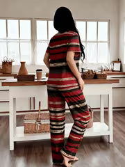 Women'S Pajama And Loungewear 2pcs Set, Spring Summer Autumn Casual Sleepwear, Comfortable Home Wear Set — view 1