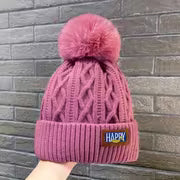 5 Women'S Winter Beanie Hats with Fluffy Pom-Poms - Thick And Warm Elastic Hats Suitable for Cold Weather — view 8