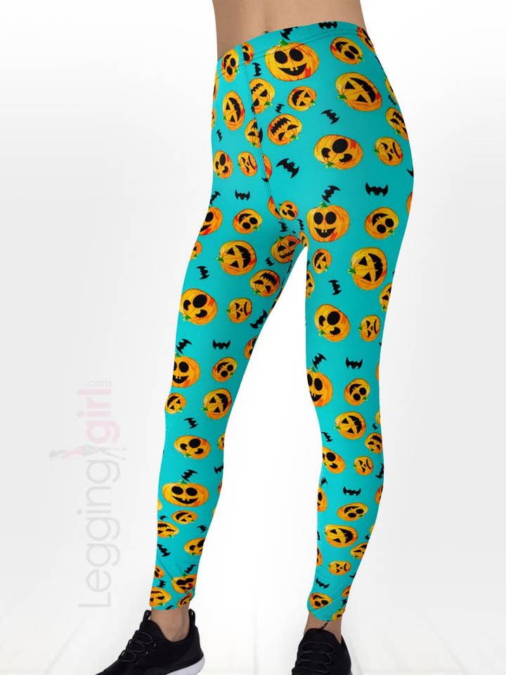 Jack-O-Lantern Printed Feathersoft Women's Leggings