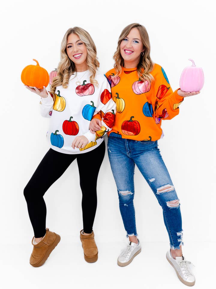 Rainbow Pumpkin Sweatshirt