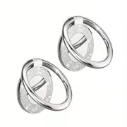 2pcs Phone Metal Finger Ring Buckle for All Mobile Phones Desktop 360 Degree Rotation Back Sticker Holder — view 14