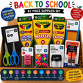 Her First Day, Handled | 82-Piece Back to School Supply Kit with Notebook, Pencils, Crayons & Markers