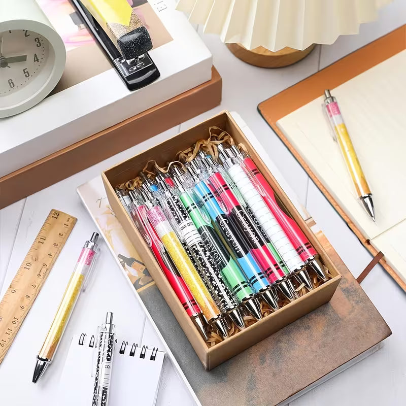 12pcs Teacher Gift Ballpoint Pens, Ballpoint Pen Gift Set, Notebook Design Style, Classroom Reward Or Holiday — view 9