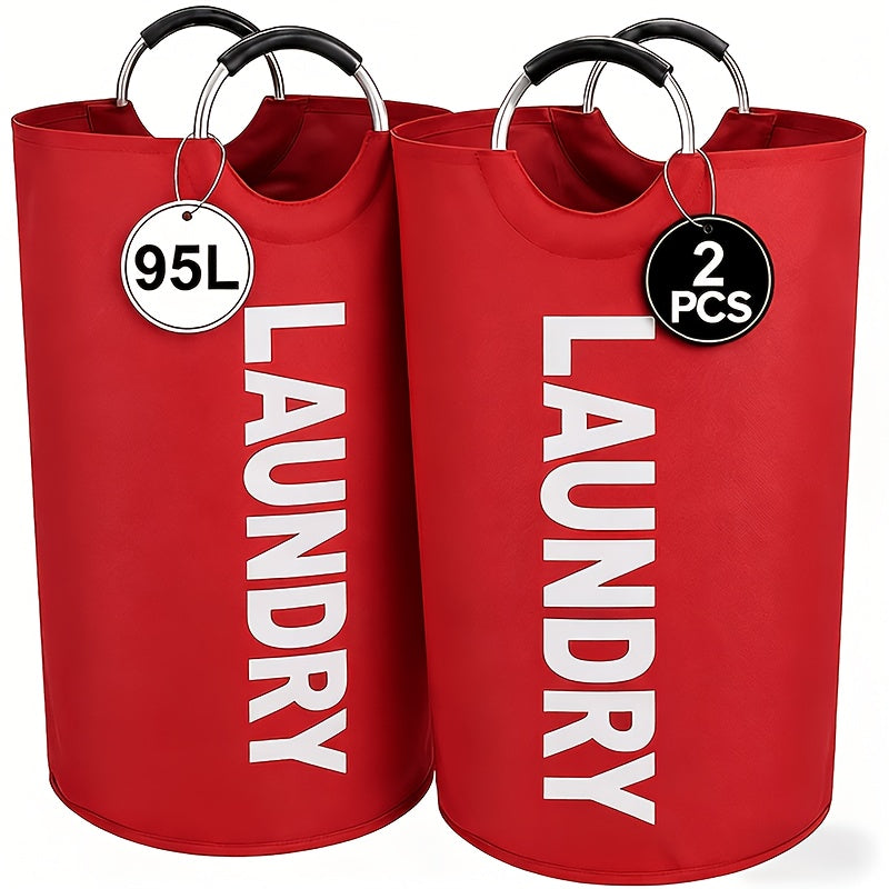 2pcs Extra Large Capacity Laundry Basket Set - Heavy Duty