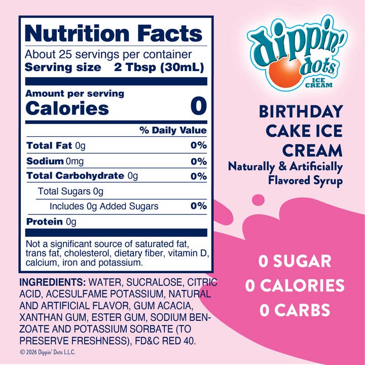 Dippin' Dots® Birthday Cake Ice Cream Syrup — view 5