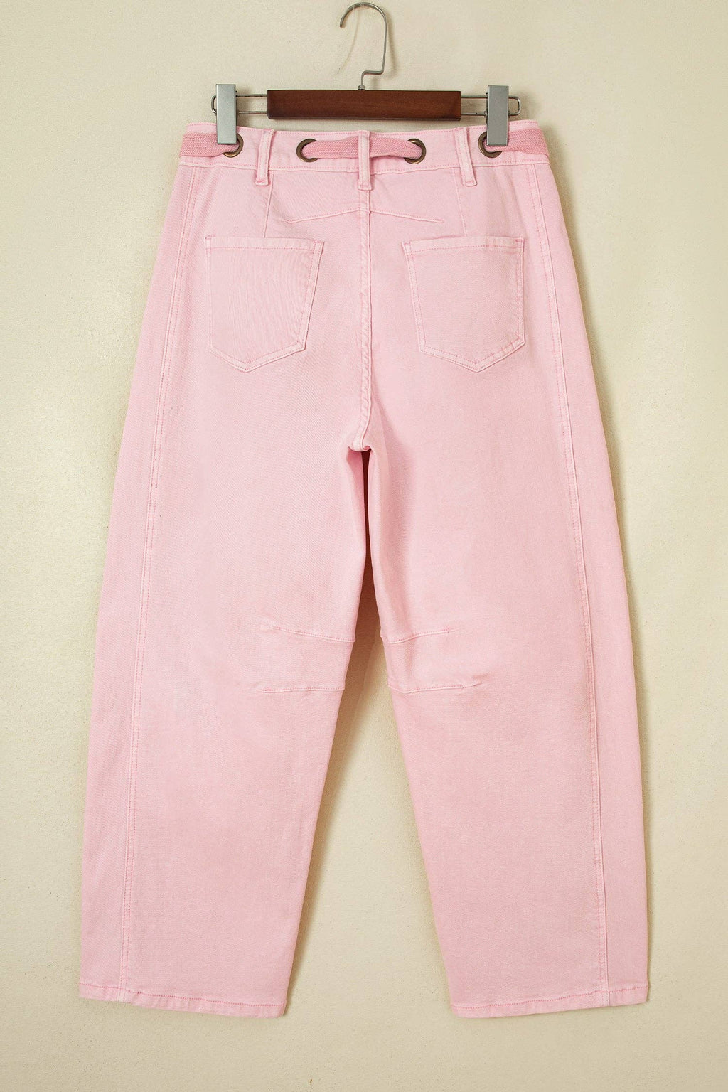 The Loosened Rule | Grommet Tie-Waist Barrel-Leg Jeans — view 3 of 4