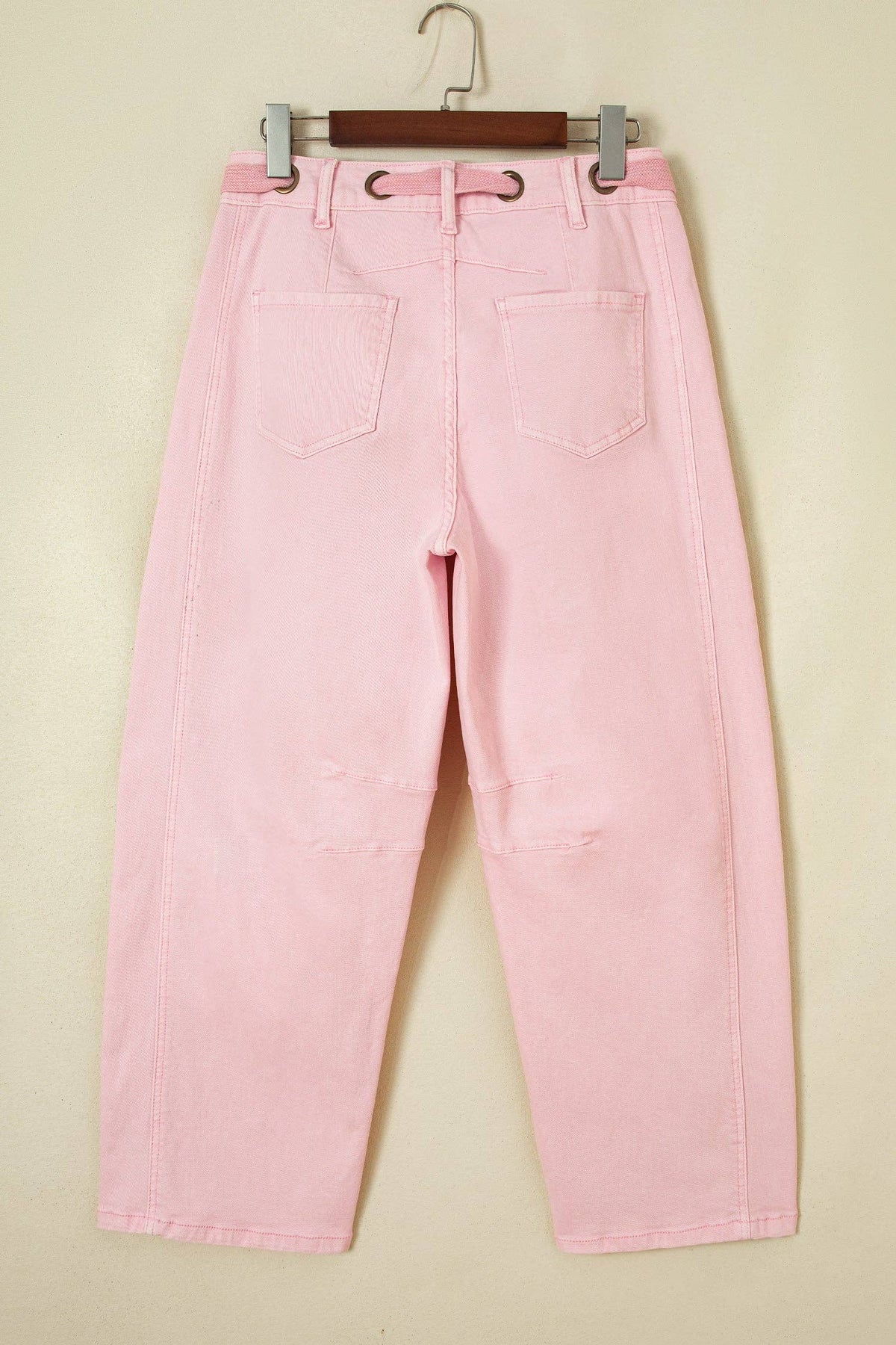 The Loosened Rule | Grommet Tie-Waist Barrel-Leg Jeans — view 3 of 4