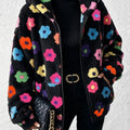 Plus Size - Sweet Cool Style Multicolor Small Floral Plush