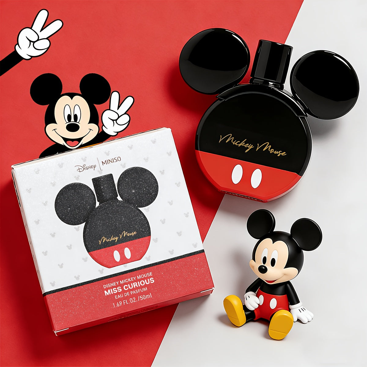 Disney Limited Edition Mickey & Minnie Mouse Perfume | Fresh Citrus Floral Scent, Iconic Ears Design, Long-Lasting Scent, Perfect Mother's Day & Valentine's Day Gift for Couples, Fragrance Set, Men's Perfume, Women's Perfume