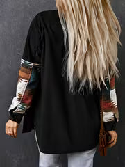 Geographic Print Pocket Corduroy Jacket — view 6