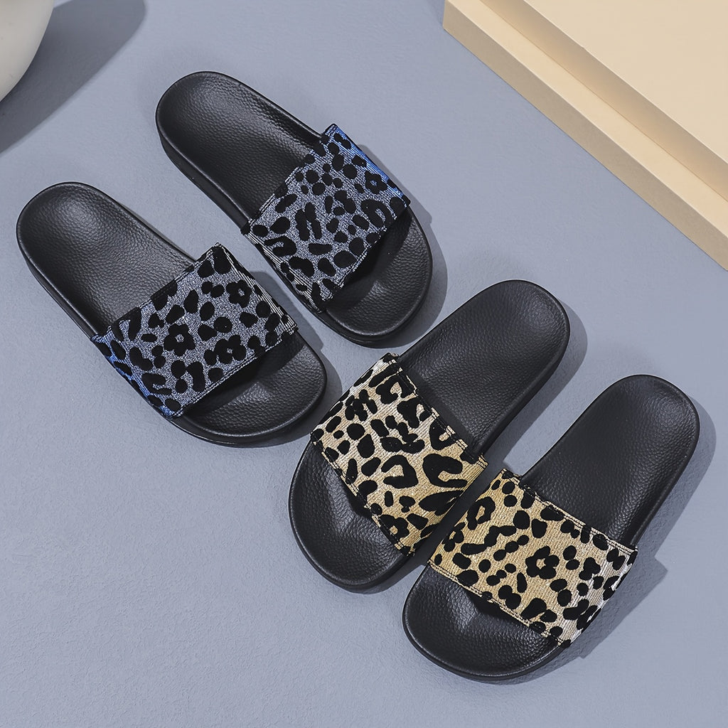 Ladies' Slip-On with a Stylish Leopard Print Design, Featuring a Non-Slip And Durable Sole, Perfect for Any Outfit., Women Shoes