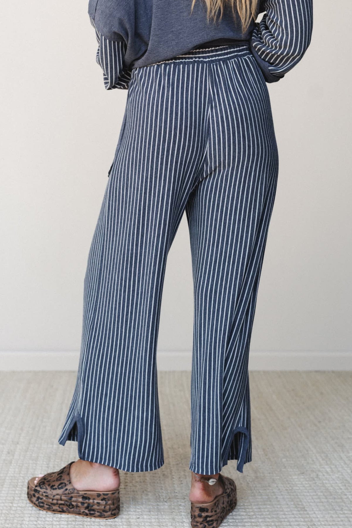 Real Teal Raw Seam Patchwork Long Sleeve Top Pocket Casual Pants 2pcs Set