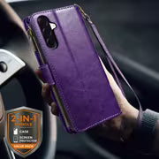 The Clutch Hour | Samsung Galaxy A17 5G Zipper Wallet Case with Card Slots, Wristlet Strap & Screen Protector