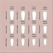 48pcs Women's False Nails Mixed Color Ballet Nail Medium And Long with French Black Edge Jump Color Pattern — view 6