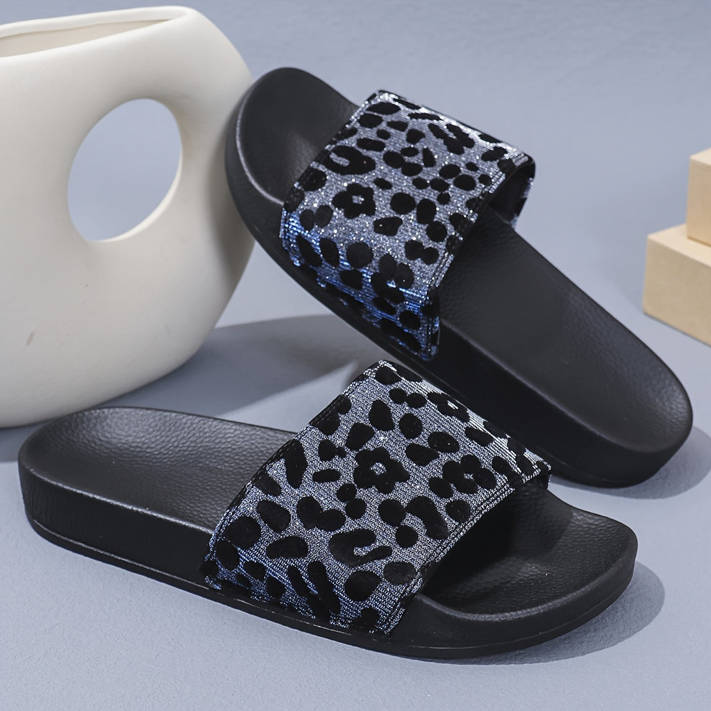 Ladies' Slip-On with a Stylish Leopard Print Design, Featuring a Non-Slip And Durable Sole, Perfect for Any Outfit., Women Shoes