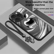 Handled With Care | Tempered Glass Phone Case with Vivid Print, iPhone 11–17 Series
