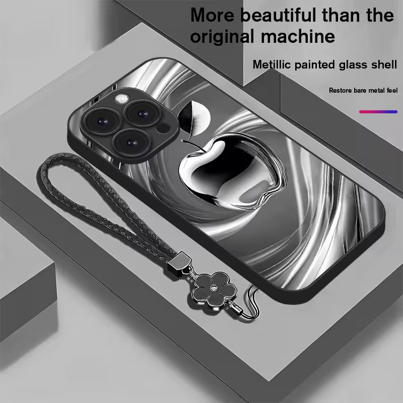 Handled With Care | Tempered Glass Phone Case with Vivid Print, iPhone 11–17 Series