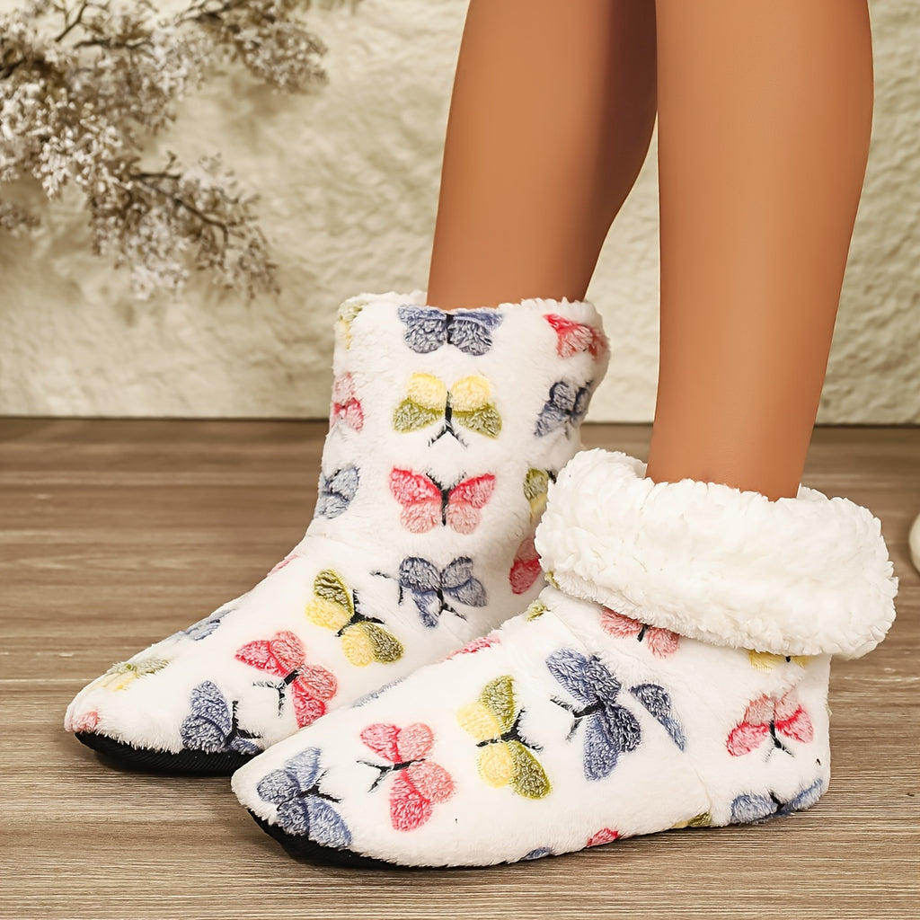 Women's Winter Warm Plush -Lined Indoor Boots with