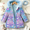 Autumn Winter New Girls' Fleece Hooded Jacket