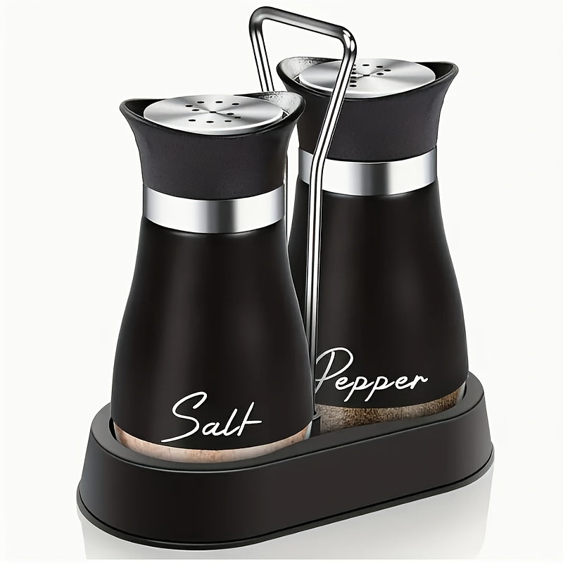 Stand 3pcs Set 2 Jars Salt And Pepper Shakers. Seasoning
