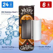 1pc 20Oz Gingerbread Man Christmas Cookie Pattern Stainless Steel Insulated Tumbler Coffee Office Travel Mug — view 4