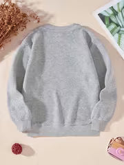 Girl's Bow Print Sweet Casual Versatile Spring/Autumn Sweatshirt — view 3