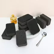 8pcs Black Thickened Seaweed Sponge Kitchen Cleaning Scrubber, Double-Sided Dishwashing Sponge, Stain Removal — view 3