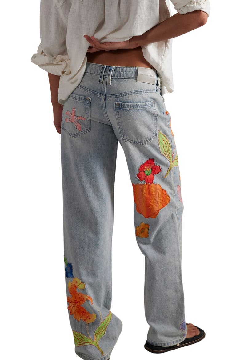 Surfside Patchwork Wide Leg Jeans