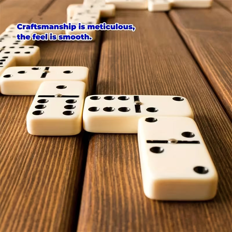 Dominoes Set for Adults, Domino Set for Classic Board Games,Double 6 Domino Game Set 28pcs with Wood Case (2-4 — view 12