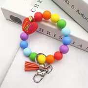 Teacher Appreciation Gift Silicone Abacus Bead Keychain Phone Charm - TEACH Apple Pendant Bag Accessory Car — view 9