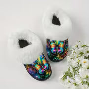 [Cozy Butterfly Slippers] Slippers 1pair, Colorful Butterfly - Patterned Slippers Cozy Slip-On Slippers - Soft — view 6