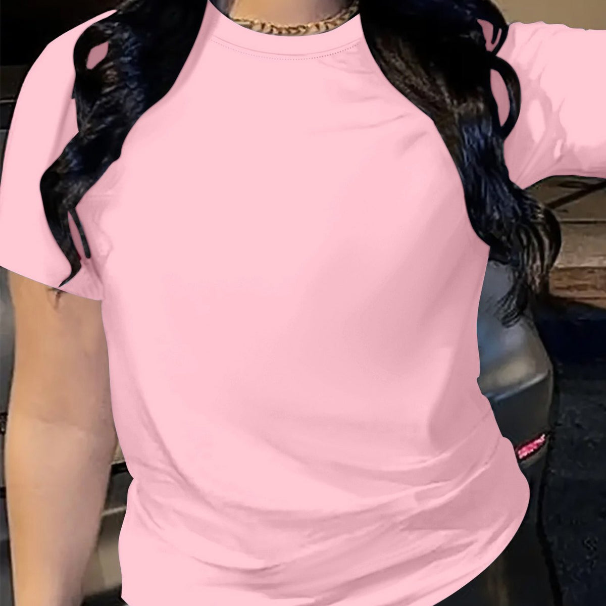 Solid Color Women's Short Sleeve T-Shirt