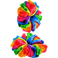 1pc Rainbow Color Large Intestine Hair Loop Elastic Hair Rope Trendy Hair Styling Accessories For Women And daily wear Wear