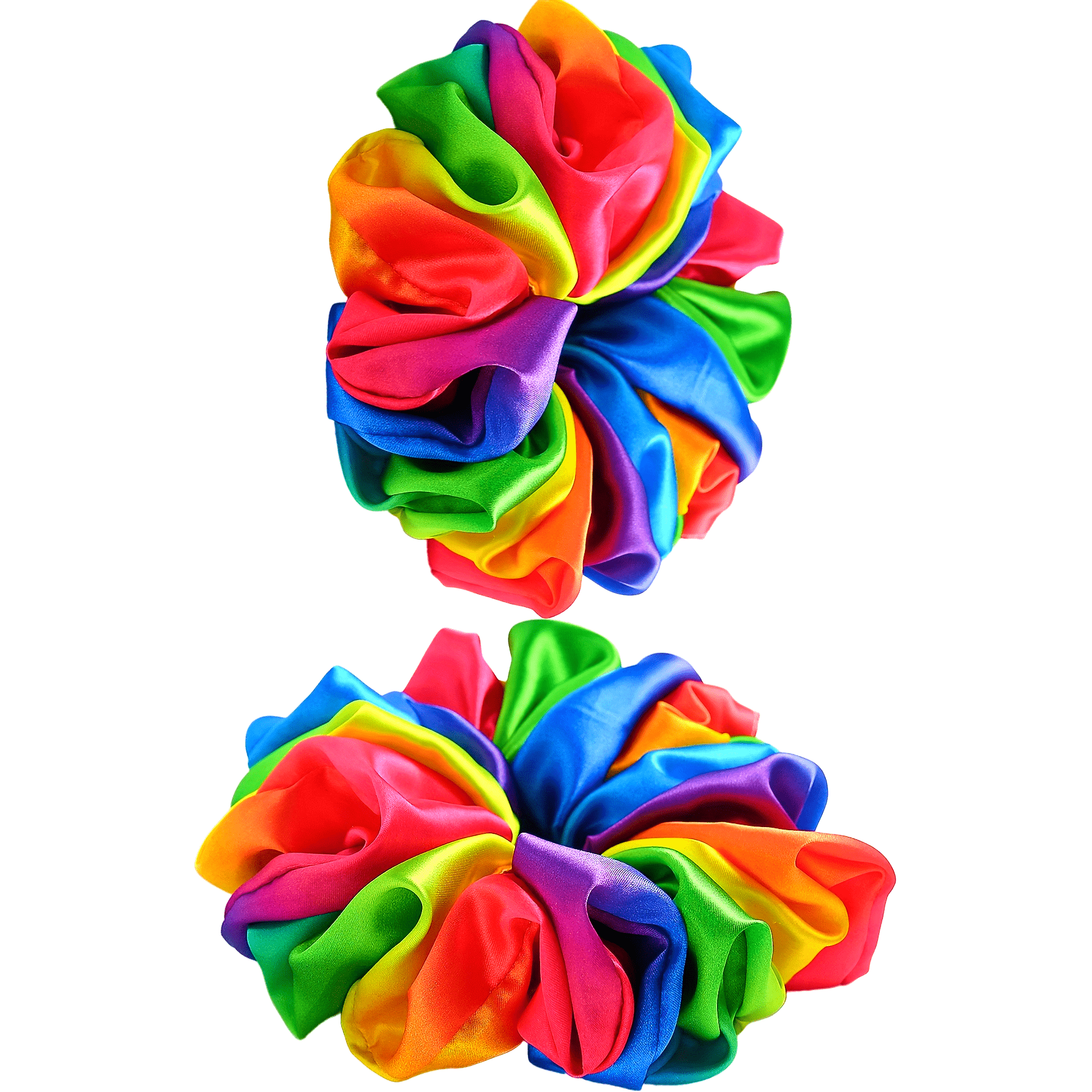 1pc Rainbow Color Large Intestine Hair Loop Elastic Hair Rope Trendy Hair Styling Accessories For Women And daily wear Wear