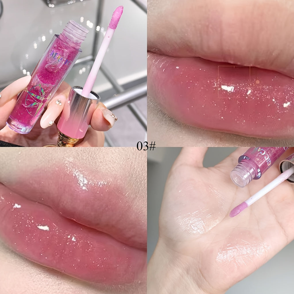 Magic Castle Lip Gloss - Long-Lasting, Hydrating, and Non-Staining Glass Lipstick with Earth Design, Glossy Finish, All Skin Tones, Beauty Essentials