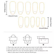 24pcs Convenient Nail Art Medium Length Ballet Khaki Base Brown Red Checkered Classic British Style Premium — view 4