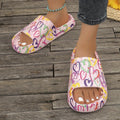 Women's EVA Heart Pattern Slip-Slippers - Thick Sole Non-Slip Outdoor Shoes