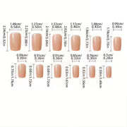 24pcs Bright Pink & Yellow Ombre Press-On Nails with Heart Designs – Medium Ballet Shape, Glossy Finish, Elegant — view 6