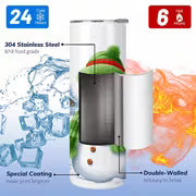 1pc 20oz Christmas Snowman And Winter Landscape Stainless Steel Insulated Tumblers Coffee Office Travel Mug with — view 4