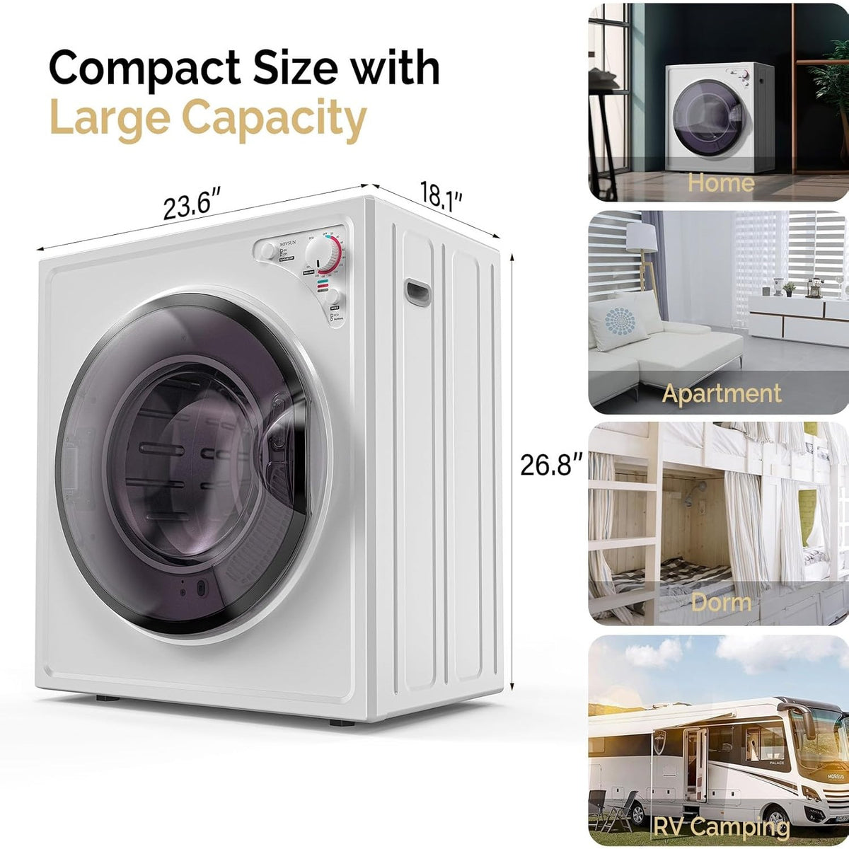 1.5/1.8/2.6 Cu.Ft. Portable Dryers for Laundry